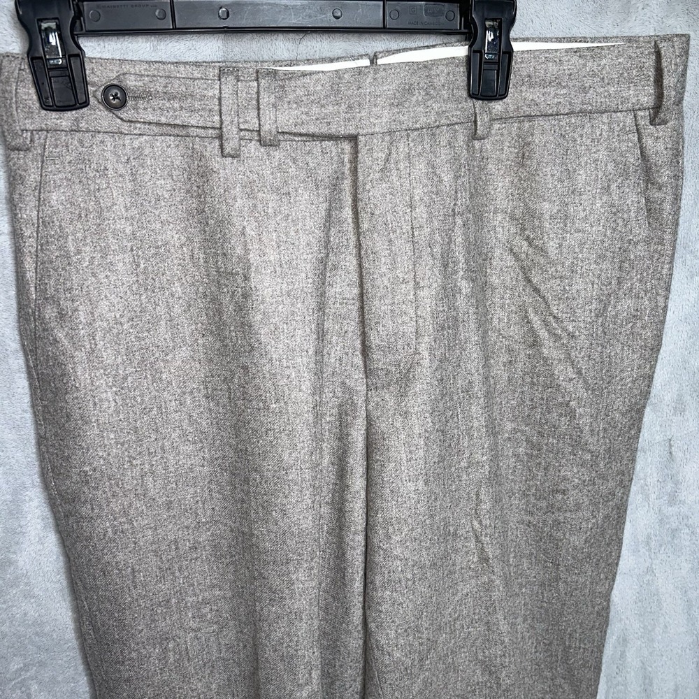 Suit Supply Charcoal Flannel Dress Pants, VBC Wool, 32 X 29